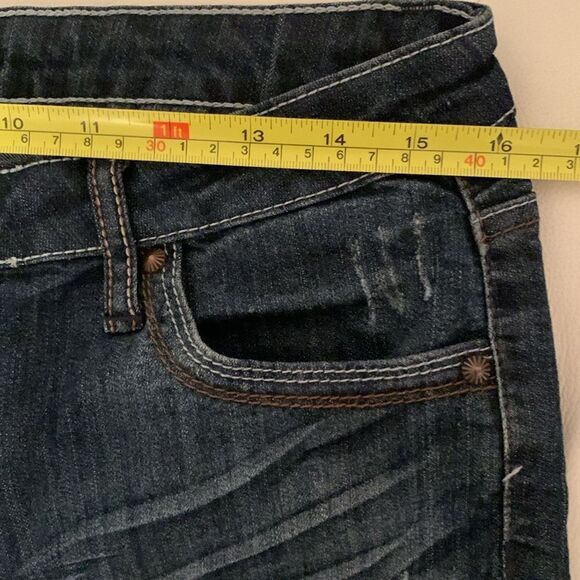 Women’s Distressed Jeans by Z Curve Dark Wash Denim Size 9/10 - Picture 3 of 9